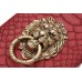 iPhone SE 5 5s - Luxury PU Leather Lion Stand Snake Skin Pattern PC Hard Protective Phone Cover Case - Red
